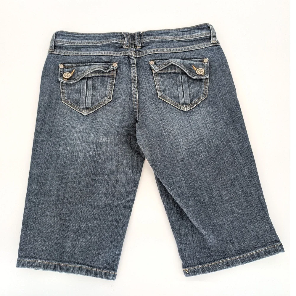 American Rag 90s Y2K Denim Bermuda Shorts Womens 7 Blue Flap Pocket Jorts Skater